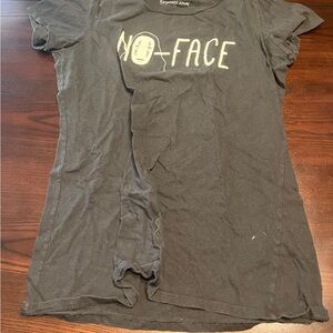 No Face Spirited Away Her Universe Gray Cream Fitted T-Shirt